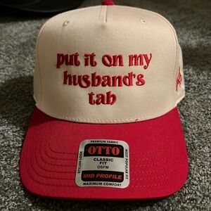 Put it on my husbands tab hat